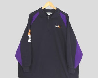 Vintage Fedex Corporation Black Sweatshirt 3xlarge Fedex