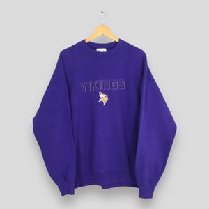vintage Minnesota Vikings NFL sweat-shirt violet XL grande ligue nationale de football pull Vikings pull Minnesota Vikings Vikings ras du cou XL