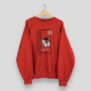 Vintage 90s Georgia Bulldogs Ncaa Red Sweatshirt XLarge University Of Georgia Jumper Georgia Bulldogs Football Sweater Georgia Crewneck XL