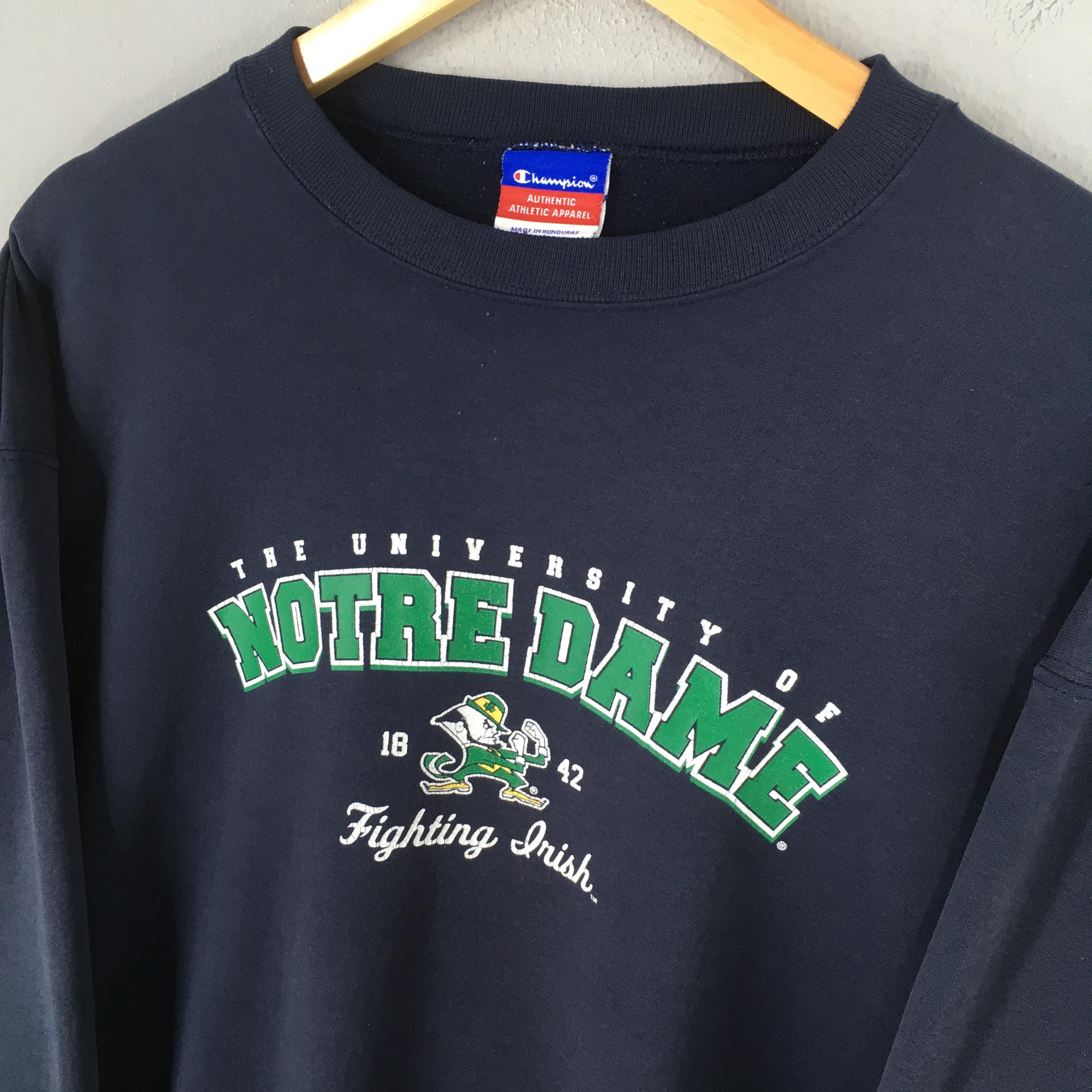 Pull Homme Notre Dame Fighting Irish - Bleu Taille S - Vintage