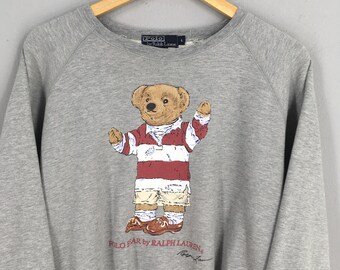 Vintage 90s Polo Bear Polo Ralph Lauren Sweatshirt Large Double RL