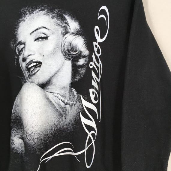 Vintage Marilyn Monroe Idol Black Sweatshirt Small 80s