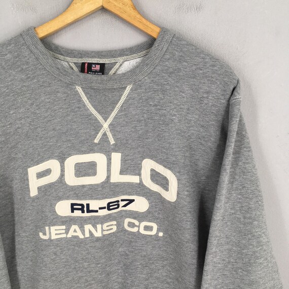 Vintage Polo Ralph Lauren Gray Sweatshirt Xxlarge Polo Polo
