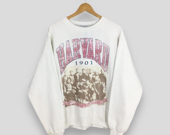 Vintage 1990s Harvard University Sweatshirt Large Harvard University Crewneck Pullover Harvard Ivy League Champions College Sweater Size L