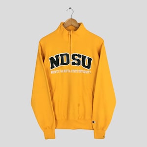 Vintage North Dakota State University Half Zipper Sweatshirt Medium NDSU North Dakota Embroidered Pullover North Dakota Bison NCAA Sweater M