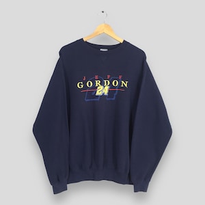 Vintage 90's Nascar Jeff Gordon 24 Pullover Sweatshirt XXLarge Nascar Racing Car NHRA Jumper Sweater Jeff Gordon Du Pont Chase Crewneck XXL