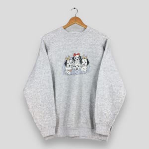 Vintage jaren 90 101 Dalmatiërs hond cartoon Sweatshirt grote 101 Dalmatiërs 1996 Amerikaanse films Disney Ray Summers ronde hals hondentrui maat L