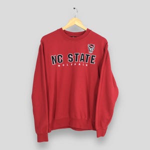 Vintage NC State Wolfpack Sweatshirt Medium NC State Wolfpack Embroidery Logo Jumper NCSU North Carolina State University Ncaa Sweater M