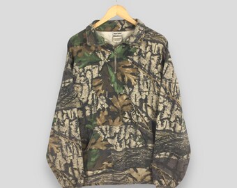見逃し厳禁！おトクな Vintage 90s Outdoor Large Sweatshirt Camo Oak Mossy Jerzees トップス