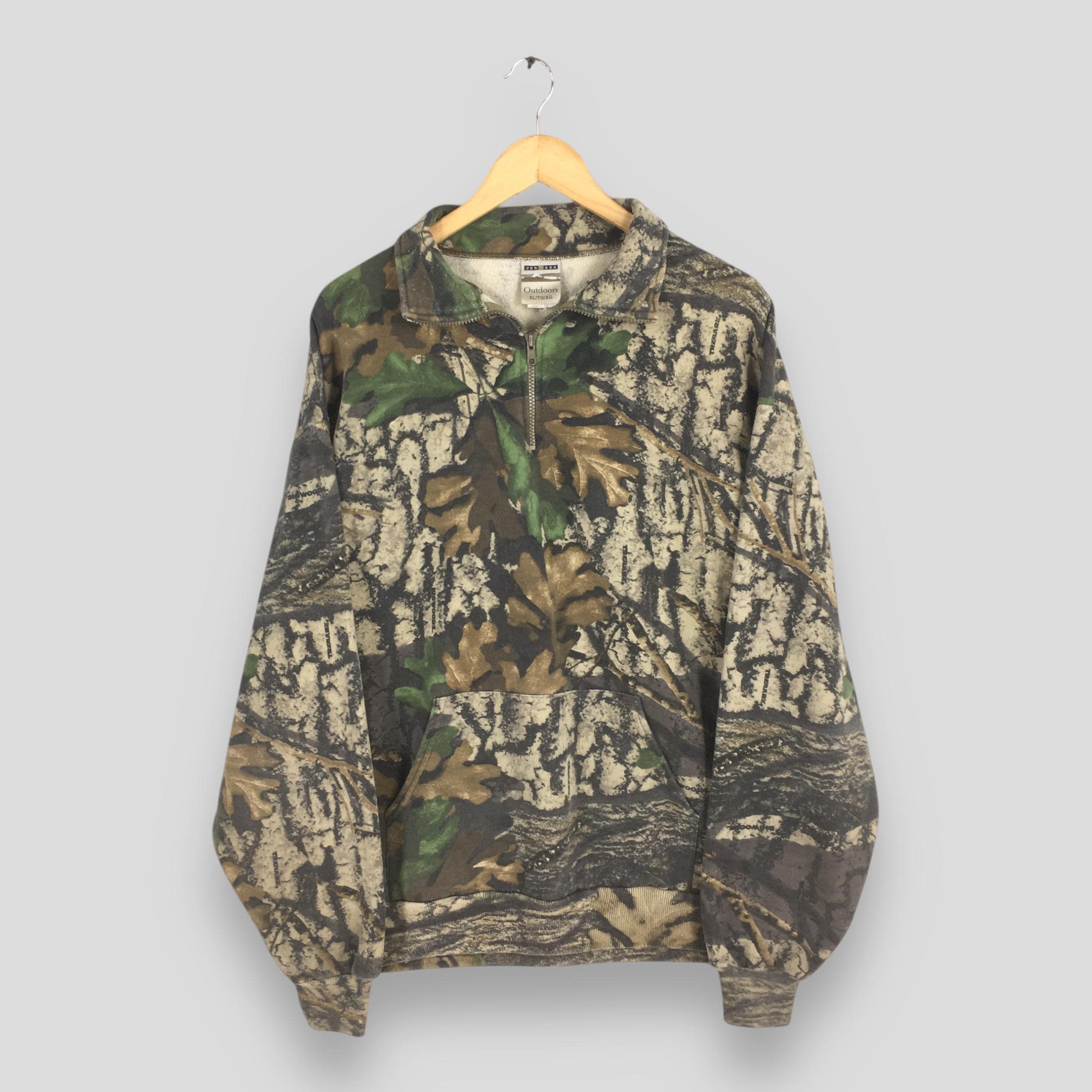 トップス 90s jerzees mossy oak real tree sweat m Vintage 90s Jerzees Mossy Oak Camo Sweatshirt Xlarge Outdoor