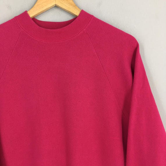 Vintage 90s Fruit of the Loom Soft Pink Plain Crewneck Jumper