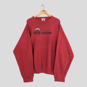Vintage 90s Ohio State Buckeyes NCAA Sweatshirt 2XLarge Ohio Buckeyes Football Embroidery Crewneck OSU Ohio State University Sweater 2XL