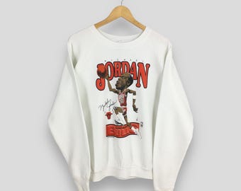 Vintage 1980er Jahre Jordan Chicago Bulls Sweatshirt XLarge Chicago Bulls Jordan Jumpman 23 Pullover Bedruckt Pullover NBA Jordan FOTL Pullover XL