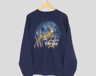 Vintage Artisans Sunschein Designs Deer Animal Sweatshirt Xlarge