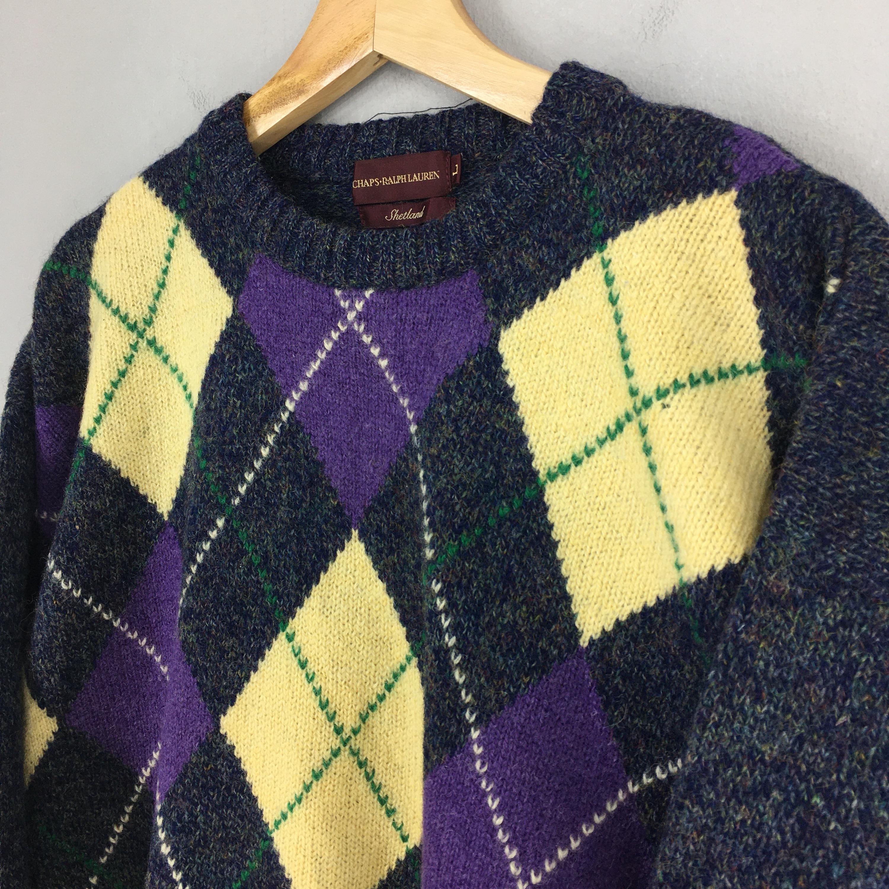 トップス 90s- polo ralph pure shetland sweater Vintage 90s Polo Ralph Lauren Shetland Wool Fair Isle