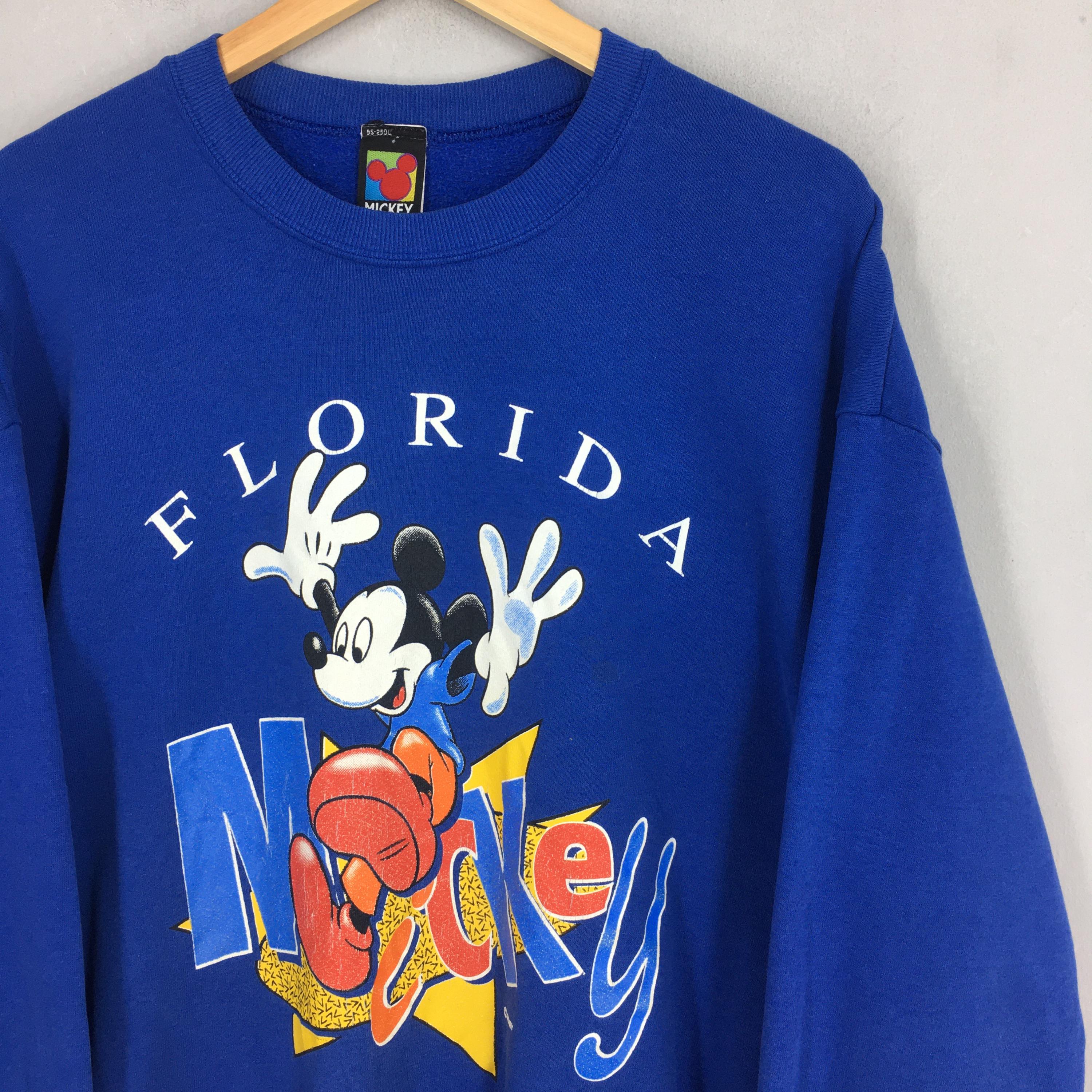 Vintage Mickey Mouse Blue Sweatshirt Xlarge Mickey Mouse