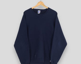 Vintage Russell Athletic Plain Blue Sweatshirt XLarge Russell Athletic Sportswear Jumper Russell Athletic Oversized Sportswear Sweater XL