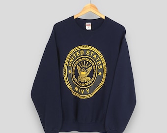 Vintage United States Navy Blue Sweatshirt Xlarge Usn Navy