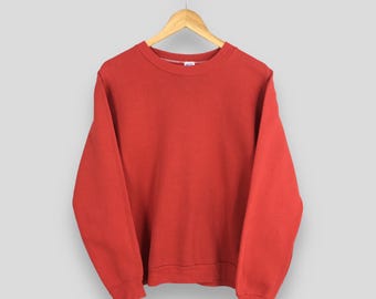 Vintage 90s Russell Athletic Plain Red Sweatshirt Medium Russell Athletic Plain Design Crewneck Russell Athletic Boxy Sportswear Sweater M