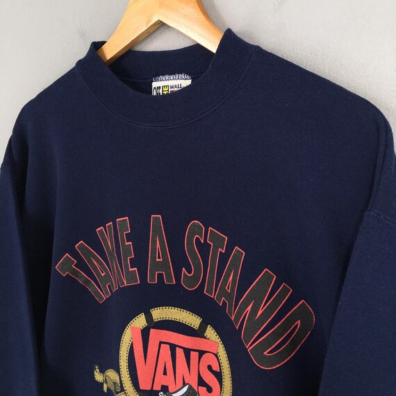 Vintage 90s Vans of the Wall Usa Sweatshirt Large Vans Usa Spell