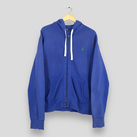 Vintage 90s Polo Ralph Lauren Blue Hoodie Pullover Large Ralph