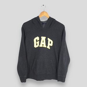 Vintage Gap Jeans Hoodie Sweatshirt Large Gap Athletic Wear Pullover Gap Embroidery Logo Spell Out Gap Jeans Jumper Gap Black Sweater Size L