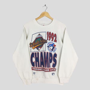 Vintage 90s Toronto Blue Jays MLB Sweatshirt Medium Toronto Blue Jays 1992 World Series Champions Jumper Blue Jays Baseball Team Sweater M
