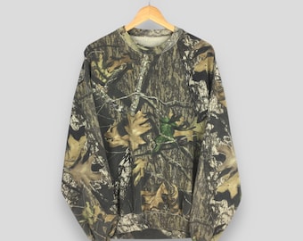 Vintage 90s Jerzees Mossy Oak Camo Sweatshirt Large Outdoor
