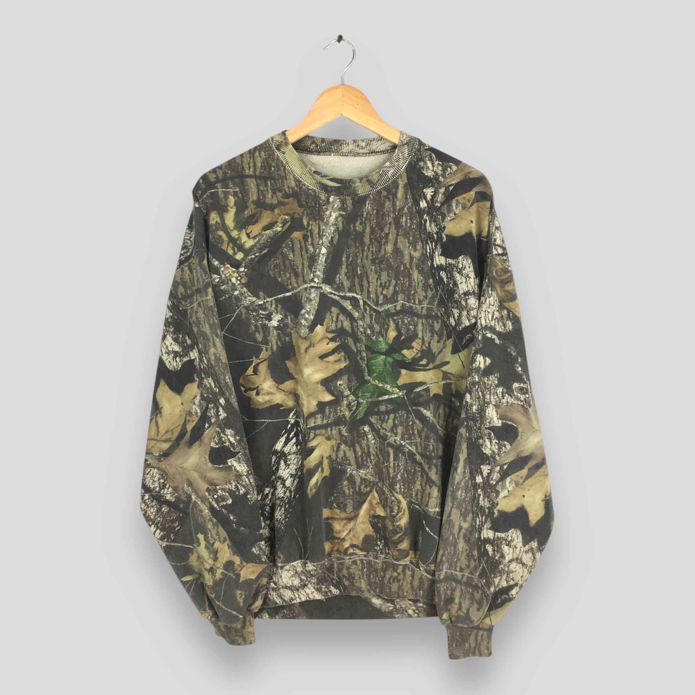 トップス 90s jerzees mossy oak real tree sweat m Vintage 90s Jerzees Outdoors Mossy Oak Camo Sweatshirt