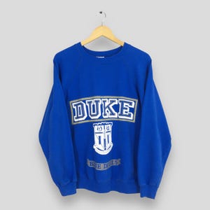 Vintage Duke University Blue Sweatshirt Large Duke Blue Devils Printed Spell Out Pullover Duke Uni Jumper Duke Blue Devils Sweater Size L