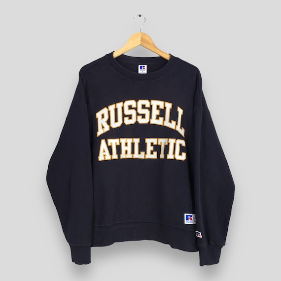 Vintage 90s Russell Athletic Black Sweatshirt Medium Russell