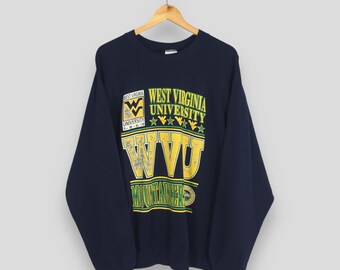 Sudadera azul vintage de la Universidad de Virginia Occidental (WVU) talla 2XL Jersey estampado de la Universidad de Virginia Occidental Suéter de los Mountaineers de Virginia Occidental talla 2XL