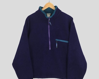 Vintage 90s LL Bean Usa Polartec Fleece Sweatshirt XLarge LL Bean Deep Pile Jacket Sportwear Fleece Ll Bean Half Zipper Sweater Outerwear XL