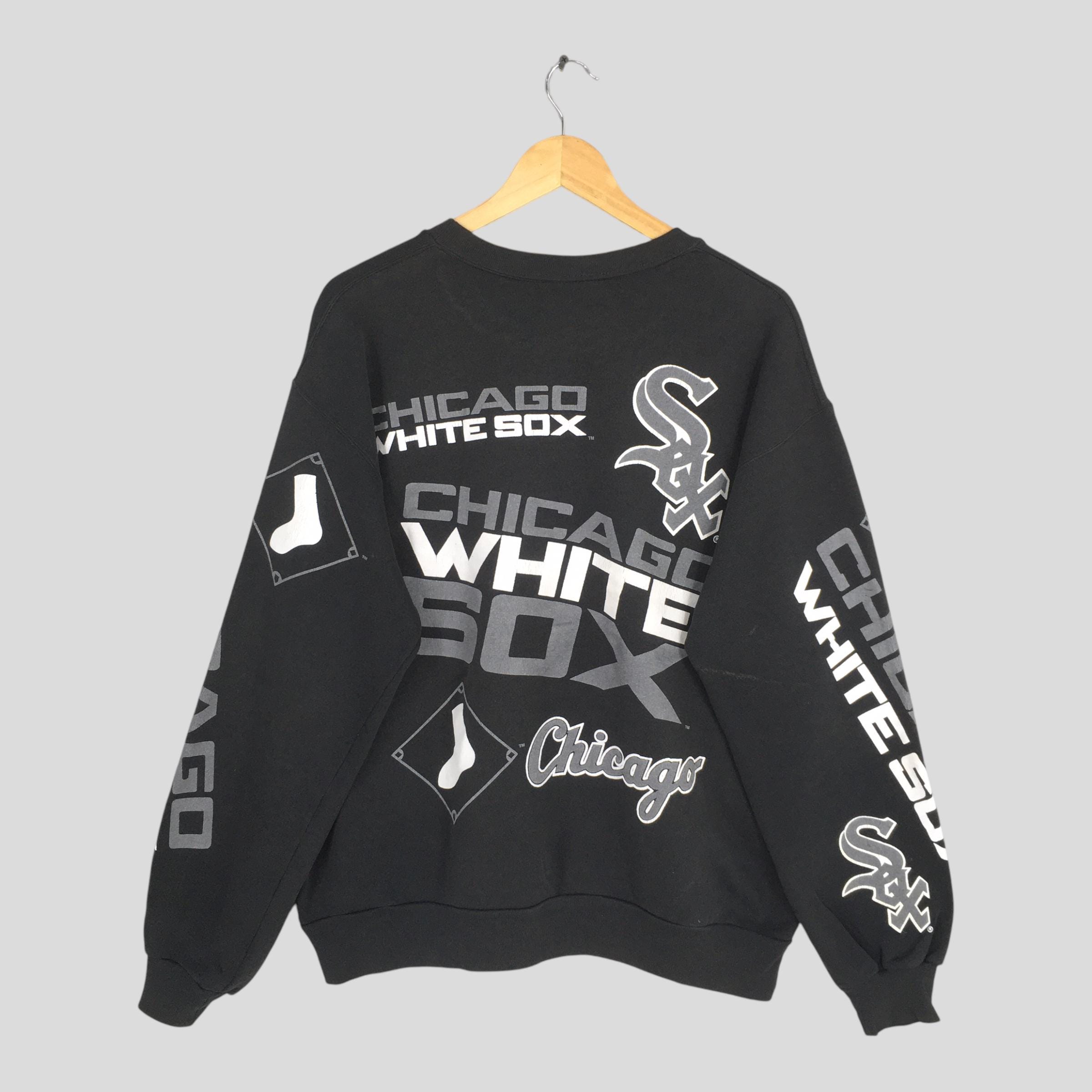 Vintage 90s Chicago White Sox MLB Black Sweatshirt Xlarge White