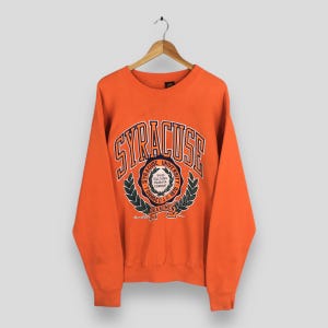 Vintage Syracuse Orangemen NCAA Sweatshirt XLarge Syracuse Orange Football Printed Crewneck Syracuse University Sweater Orangemen Jumper XL