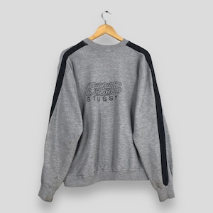 Vintage 90s Stussy Usa Sweatshirt Large Stussy Spell Out SS Logo Embroidery Logo Crewneck Stussy Streetwear Sweater Stussy Jumper Size L
