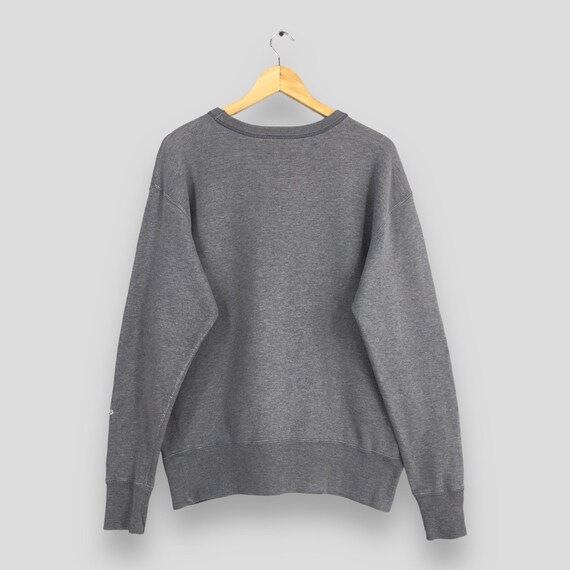 Vintage Champion Script Logo Gray Sweatshirt Larg… - image 7