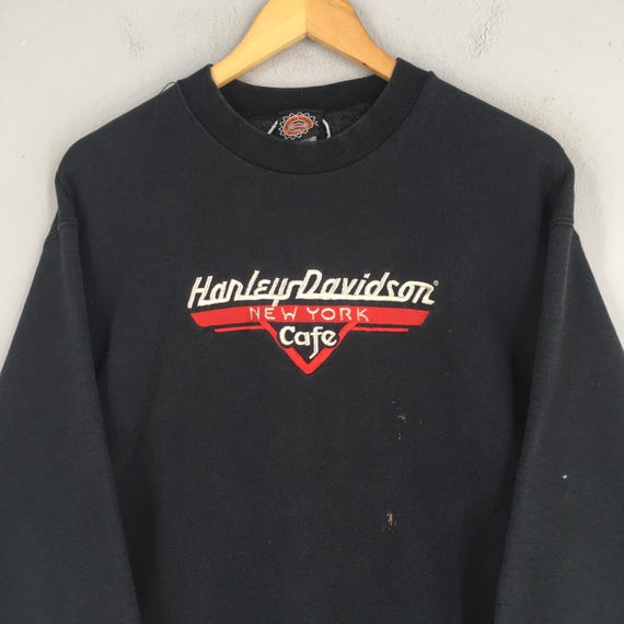 ヴィンテージ ハーレーダビッドソン カフェ ブラック スウェットシャツ
