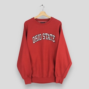 Vintage Ohio State University Red Sweatshirt Medium Ohio State Embroidered Spell Out Jumper Ohio State OSU Buckeyes Football Pullover Size M