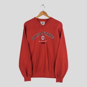 Vintage 90s Ohio State Buckeyes Sweatshirt Medium Ohio State University Embroidered Jumper Buckeyes Football Pullover OSU Buckeyes Sweater M