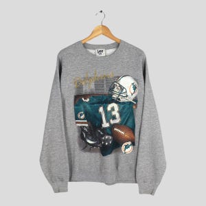 Vintage Miami Dolphins NFL Gray Sweatshirt 2XLarge Miami Dolphins National Football League Crewneck Miami Dolphins Printed Sweater Size 2XL