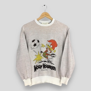 Vintage 90s Woody Woodpecker Sweater XSmall Woody Bird Pullover Jumper Universal Studio Woody Woodpecker Disney Sweatshirt Ladies Size XS