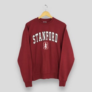 Vintage Y2K Stanford University Red Sweatshirt Medium Stanford Spell Out Printed Jumper Cardinals Football Crewneck Stanford Sweater Size M
