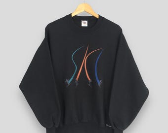 Sudadera negra vintage de los años 90 de Vail Ski Mountain Colorado, suéter grande de esquí con bordado de Vail Colorado, jersey de montaña para esquí y nieve, talla L