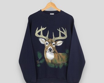 Sweat-shirt Cerf Iron Stag - Taille L - Gris - Occasion Très Bon État - Homme