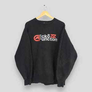 Vintage Ecko Function Black Sweatshirt XLarge Ecko Embroidery Spell Out Crewneck Ecko Unlimited Pullover Ecko Jeans Jumper Ecko Sweater XL