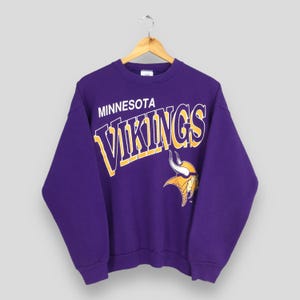 vintage des années 90 Minnesota Vikings NFL sweat grand ligue de football américain Vikings pull Minnesota Vikings pull Vikings ras du cou taille L