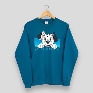 Vintage 101 Dalmatiërs hond cartoon Sweatshirt XSmall 101 Dalmatiërs 1996 Amerikaanse films Disney Ray Summers ronde hals hondentrui maat XS