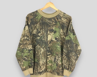 Vintage 90s Jerzees Mossy Oak Camo Sweatshirt Xlarge Outdoor
