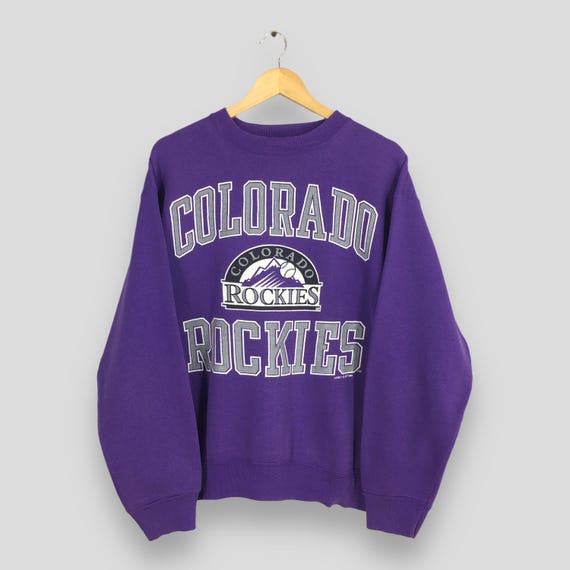 Vintage 90s Colorado Rockies Baseball MLB Sweatshirt Large